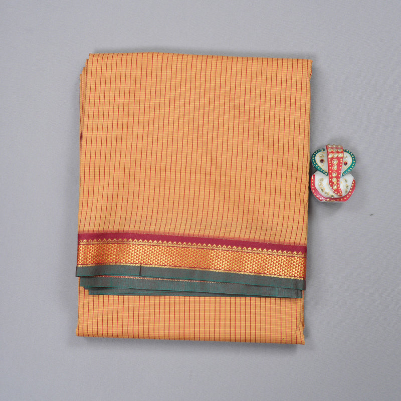Hayagrivas Ten Yards Semi Silk Saree in Soft Sandal KBD1953B13-5
