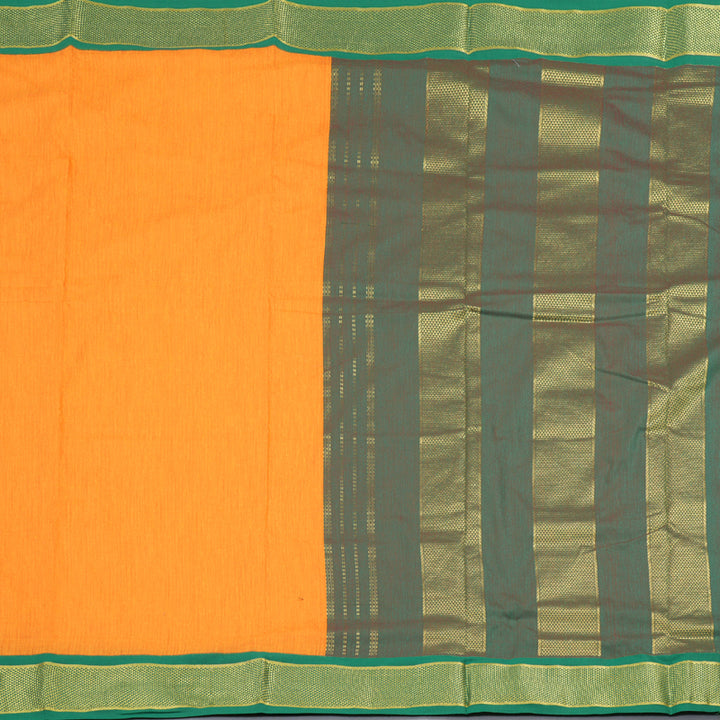 Hayagrivas Ten Yards Semi Silk Saree In Ravishing Mango Yellow KBD1953B14-2