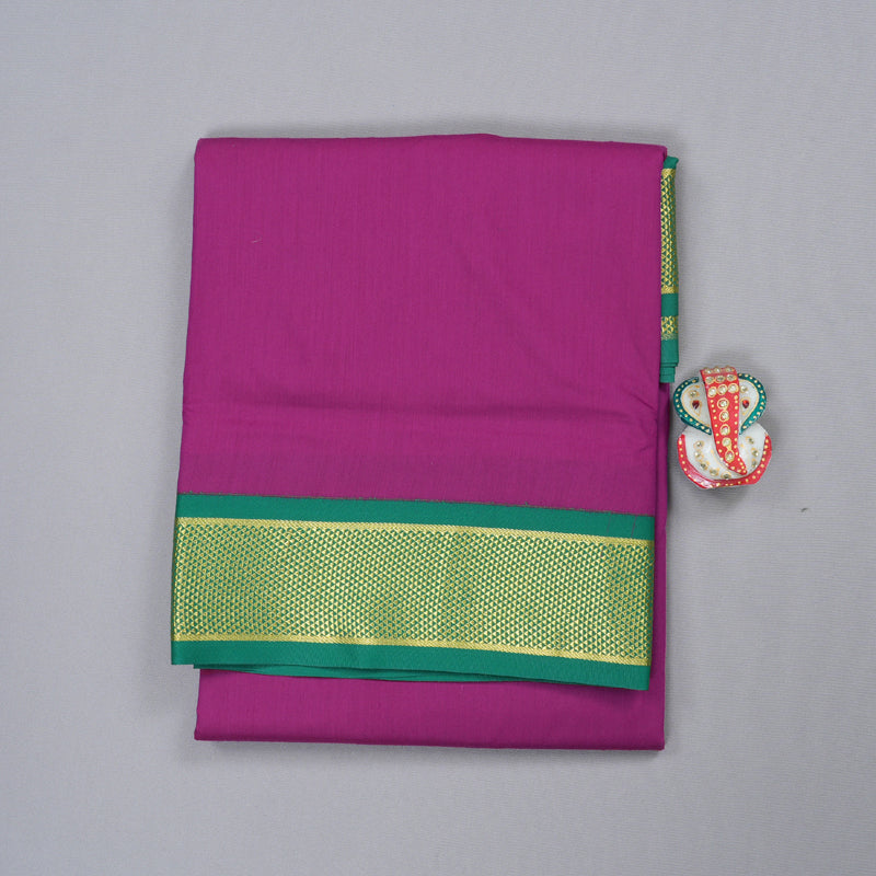 Hayagrivas Ten Yards Semi Silk Saree in Dreamy Magenta Pink KBD1953B14-3