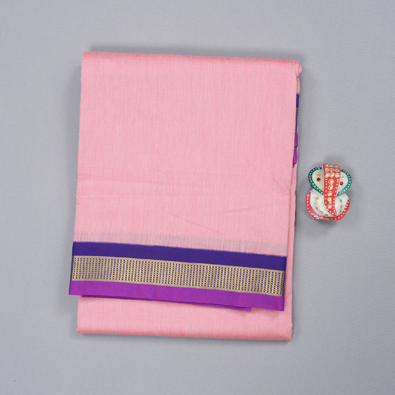 Hayagrivas Ten Yards Semi Silk Saree in Angelc Baby Pink KBD1953B2-2