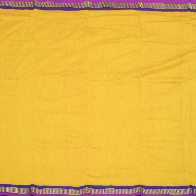 Hayagrivas Ten Yards Semi Silk Saree in Effervescent Yellow KBD1953B2-5