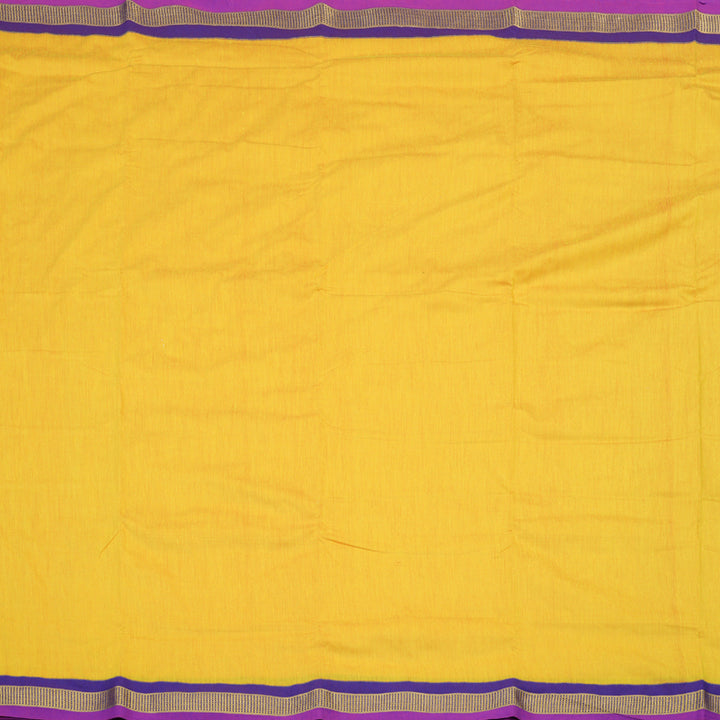 Hayagrivas Ten Yards Semi Silk Saree in Effervescent Yellow KBD1953B2-5