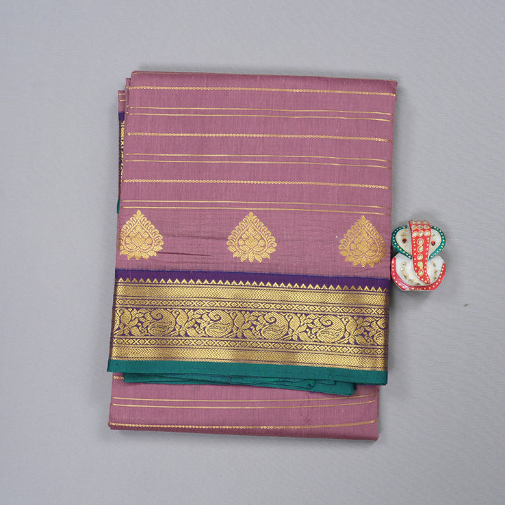 Hayagrivas Ten Yards Semi Silk Saree in Enchanting Rosewood Pink KBD1953B24-1