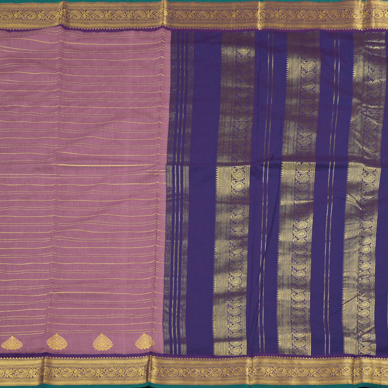 Hayagrivas Ten Yards Semi Silk Saree in Enchanting Rosewood Pink KBD1953B24-1