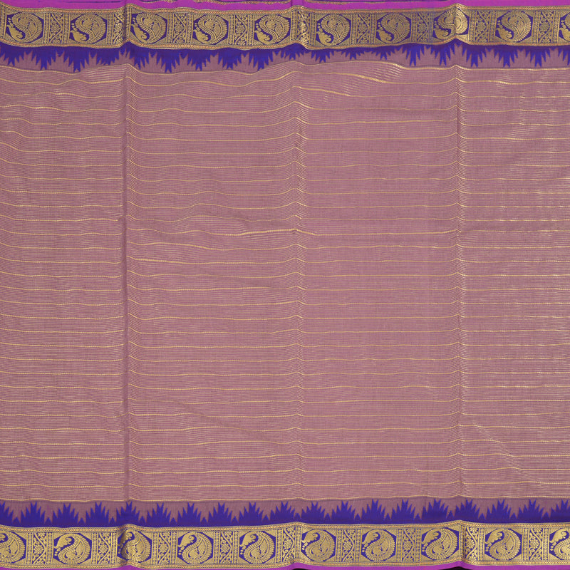 Hayagrivas Ten Yards Semi Silk Saree in Delicate Rosewood Pink KBD1953B25-1