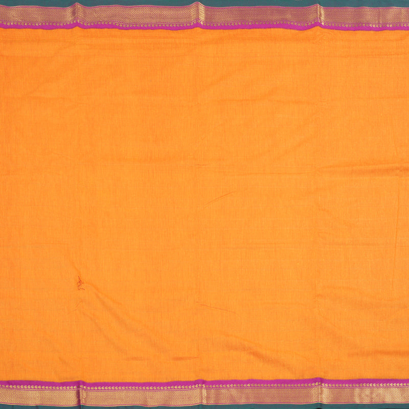 Hayagrivas Ten Yards Semi Silk Saree in Luxurious Mango yellow KBD1953B6-2