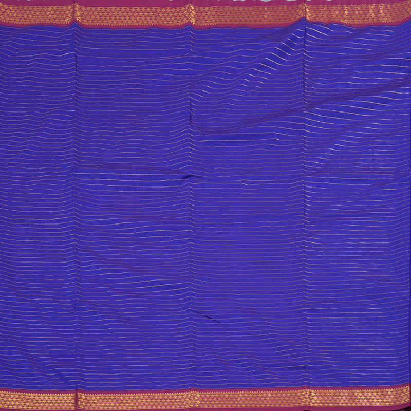 Hayagrivas Ten Yards Semi Silk Saree in Bold Blue  KBD1953B8-1