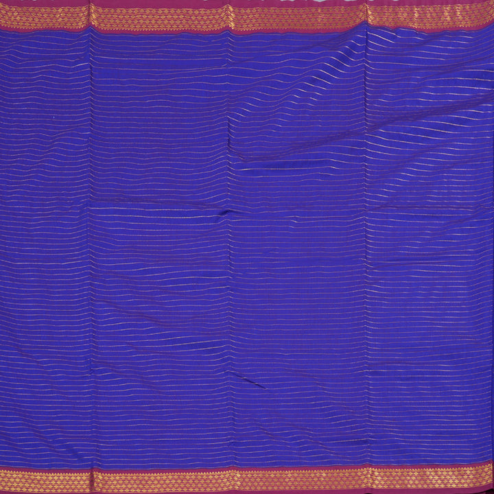 Hayagrivas Ten Yards Semi Silk Saree in Bold Blue  KBD1953B8-1