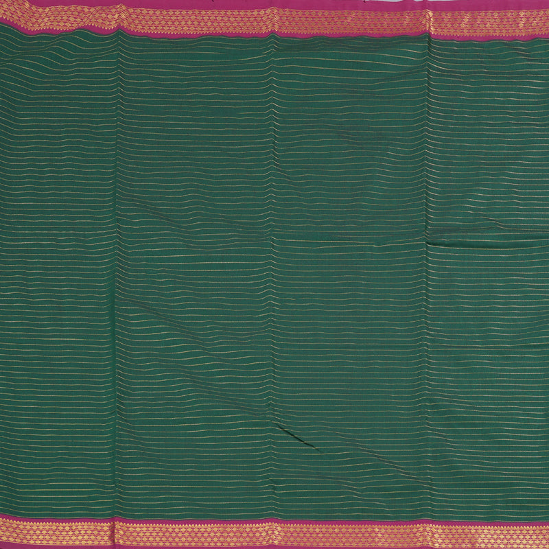 Hayagrivas Ten Yards Semi Silk Saree in Lush Bottle Green KBD1953B8-4