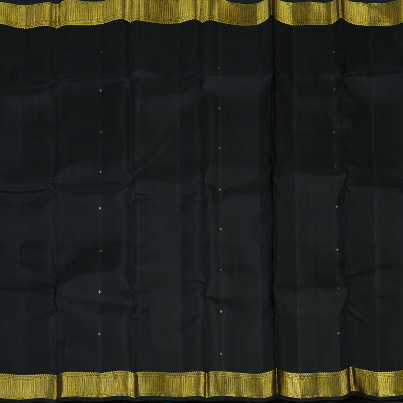 Hayagrivas Handloom classic Black Kanjivaram Silk Saree KBD1968B13-2