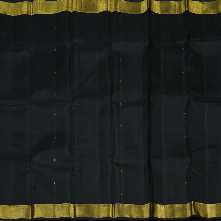 Hayagrivas Handloom classic Black Kanjivaram Silk Saree KBD1968B13-2