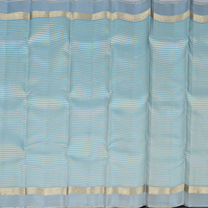 Hayagrivas Multi Colour Checks Handloom Kanjivaram Silk Saree with Grey Border KBD1968B15-1