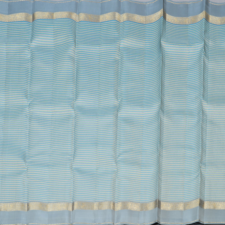 Hayagrivas Multi Colour Checks Handloom Kanjivaram Silk Saree with Grey Border KBD1968B15-1