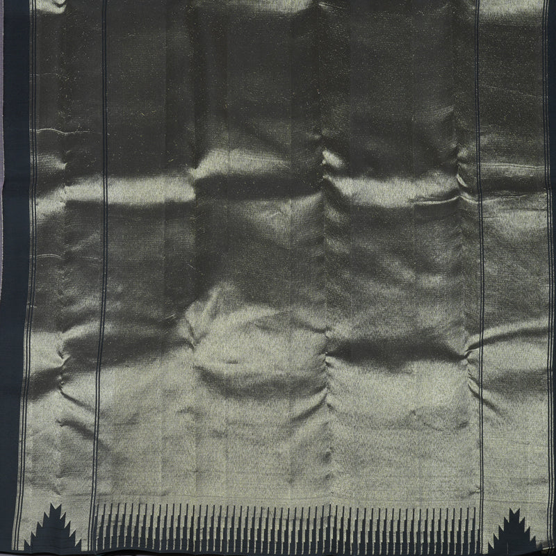 Hayagrivas Lavender Handloom Kanjivaram Silk Saree with Black Border KBD1968B8-2