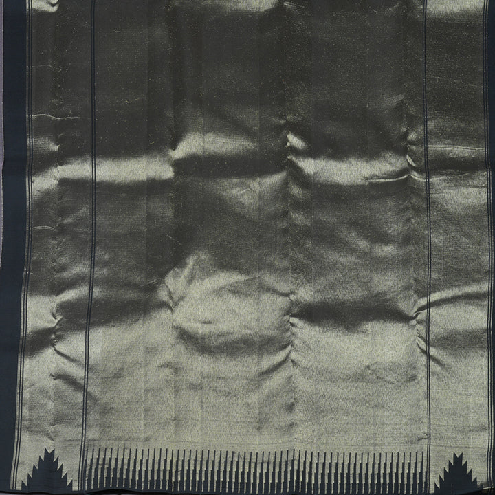 Hayagrivas Lavender Handloom Kanjivaram Silk Saree with Black Border KBD1968B8-2