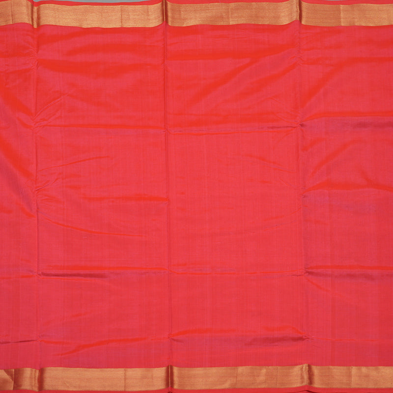 Hayagrivas Handloom Bright Pink Ten Yards Kanjivaram Silk Cotton Saree KBD1971B1-3