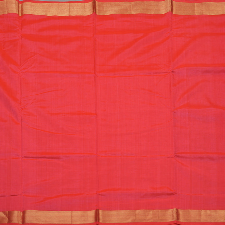 Hayagrivas Handloom Bright Pink Ten Yards Kanjivaram Silk Cotton Saree KBD1971B1-3
