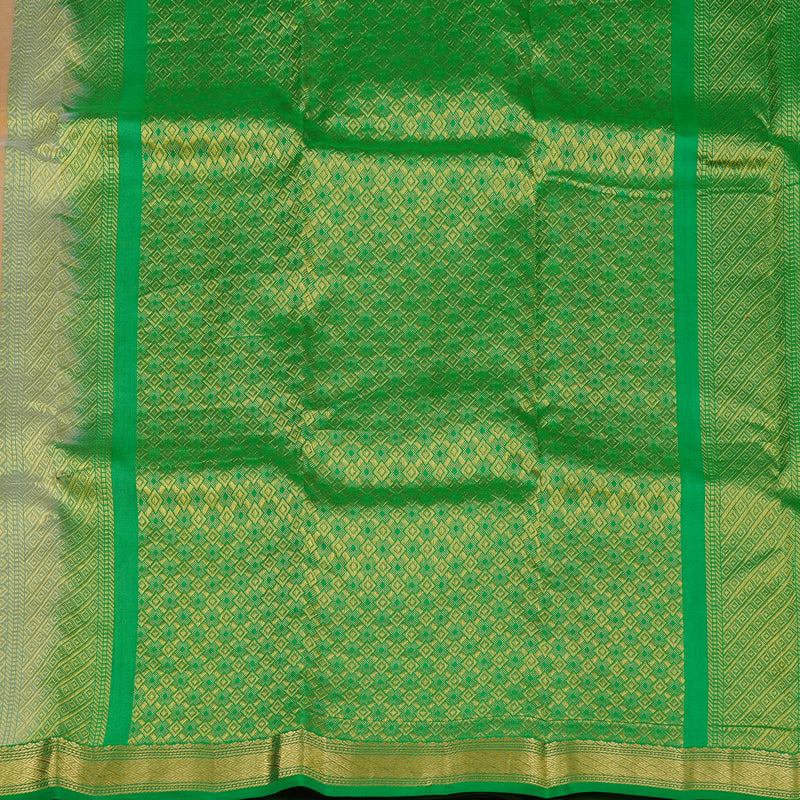 Hayagrivas Sandal Handloom Kanjivaram Silk Saree with Green Border KBD1972B3-11