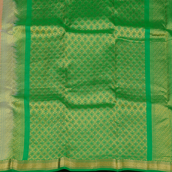 Hayagrivas Sandal Handloom Kanjivaram Silk Saree with Green Border KBD1972B3-11