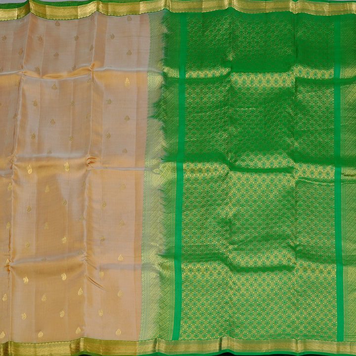 Hayagrivas Sandal Handloom Kanjivaram Silk Saree with Green Border KBD1972B3-11