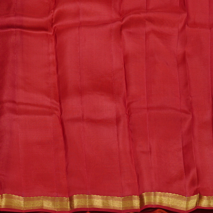 Hayagrivas Peach Orange Handloom Kanjivaram Silk Saree with Dark Orange Border KBD1972B3-22