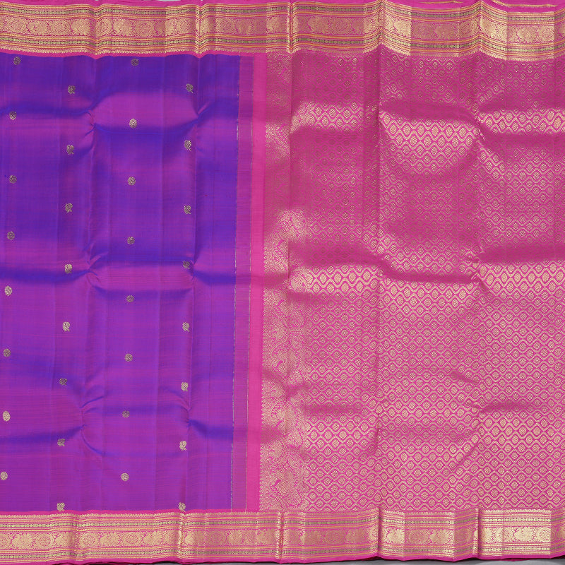 Hayagrivas Handloom Kanjivaram Silk Saree in Opulent Purple KBD1975B1-1