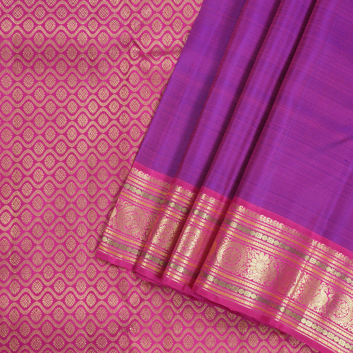 Hayagrivas Handloom Kanjivaram Silk Saree in Opulent Purple KBD1975B1-1