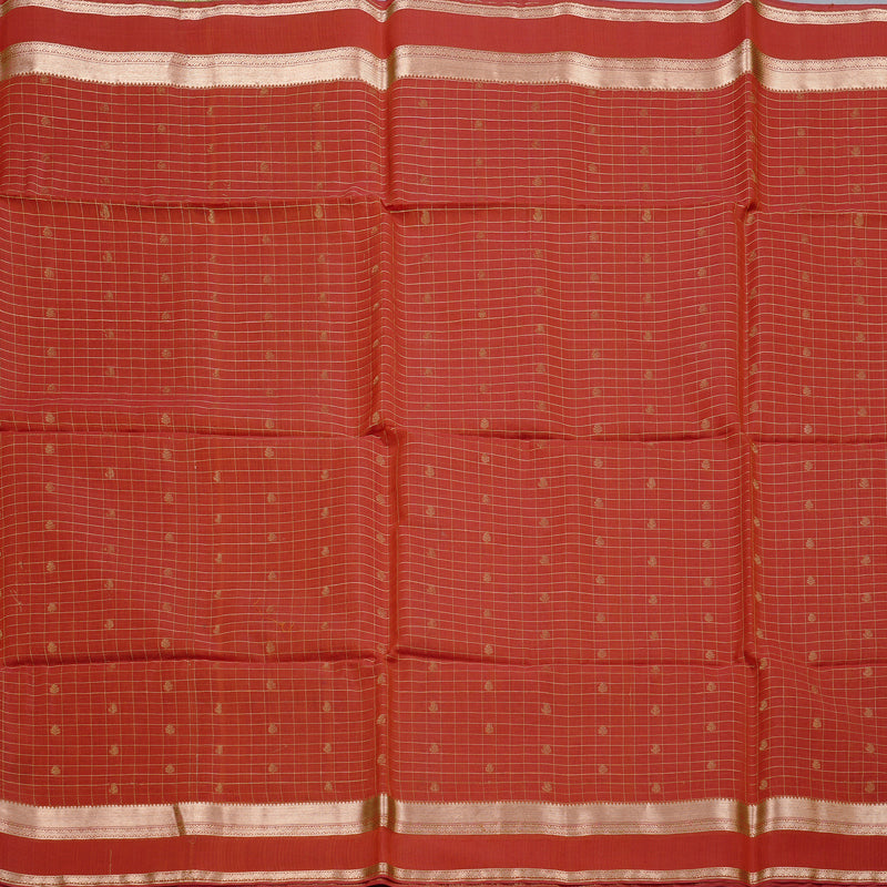 Hayagrivas Handloom Kora Silk Cotton Saree in Majestic Red KBD1978B1-3