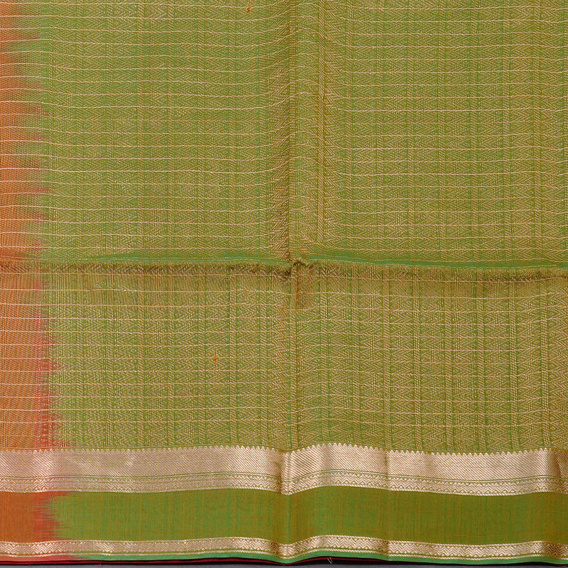 Hayagrivas Handloom Kora Silk Cotton Saree in Majestic Red KBD1978B1-3