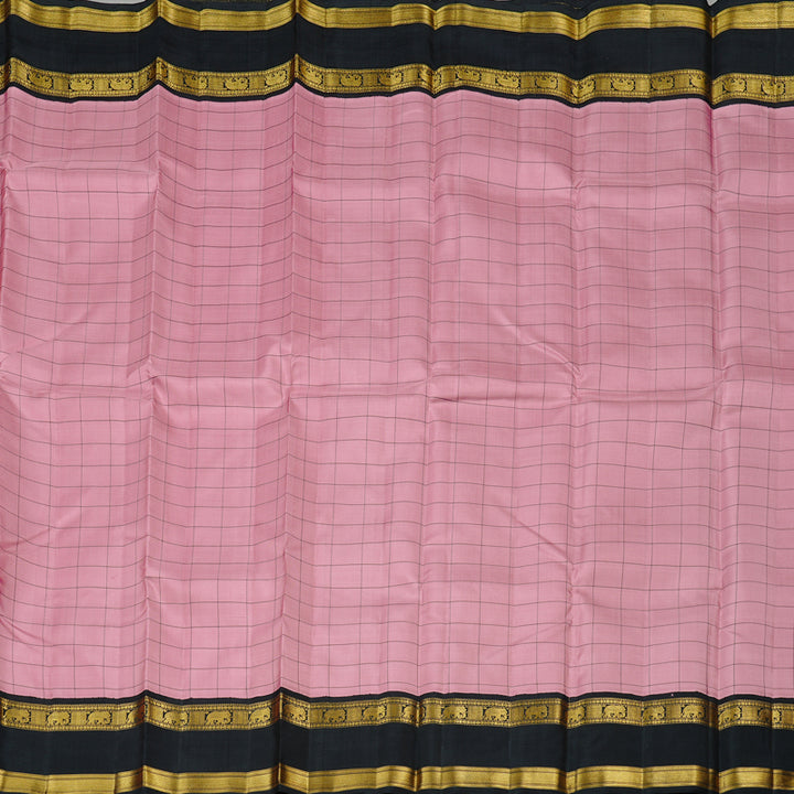 Hayagrivas Handloom Kanjivaram Silk Saree in Delicate Baby Pink KBD1981B11-1
