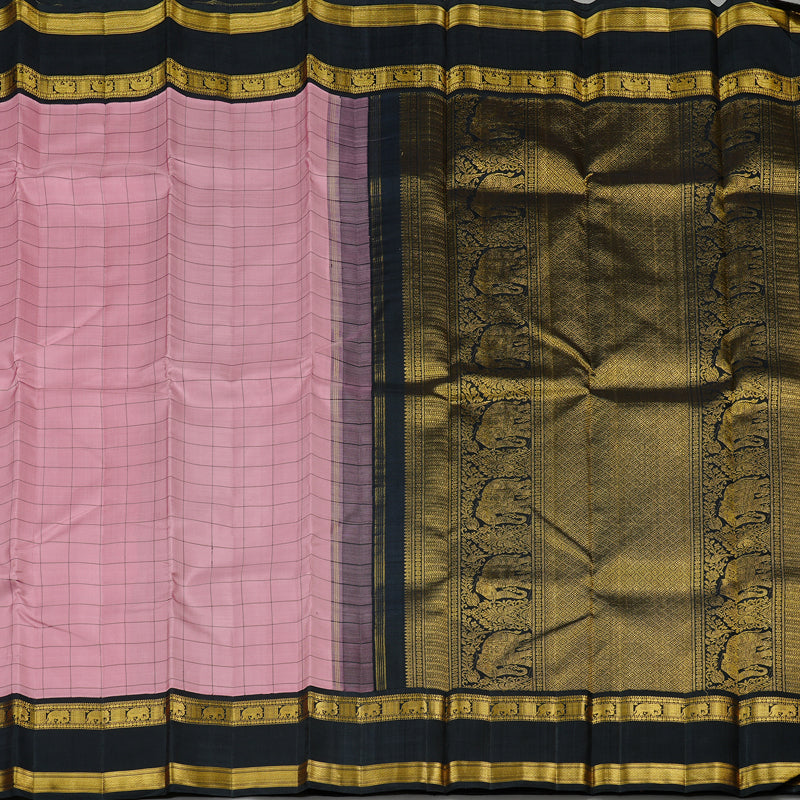 Hayagrivas Handloom Kanjivaram Silk Saree in Delicate Baby Pink KBD1981B11-1