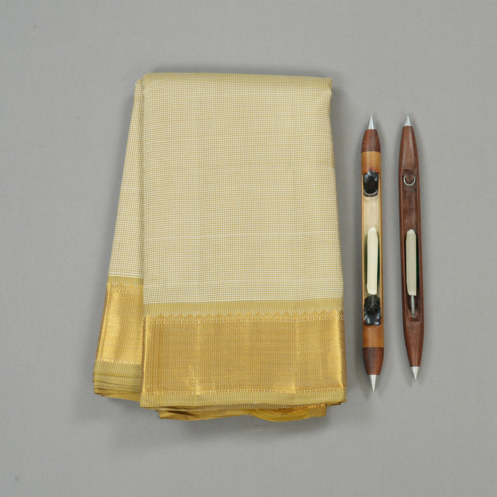 Hayagrivas Sandal Handloom Kanjivaram Silk Saree with Wheat Brown Border KBD1981B15-3