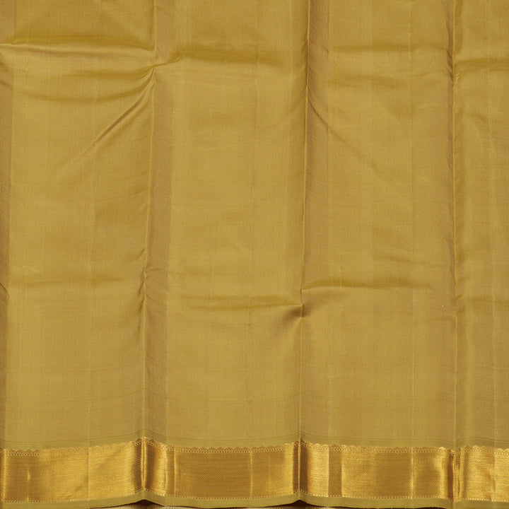 Hayagrivas Sandal Handloom Kanjivaram Silk Saree with Wheat Brown Border KBD1981B15-3