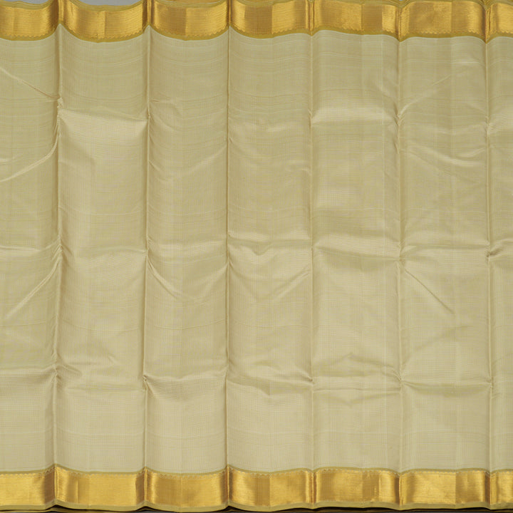 Hayagrivas Sandal Handloom Kanjivaram Silk Saree with Wheat Brown Border KBD1981B15-3
