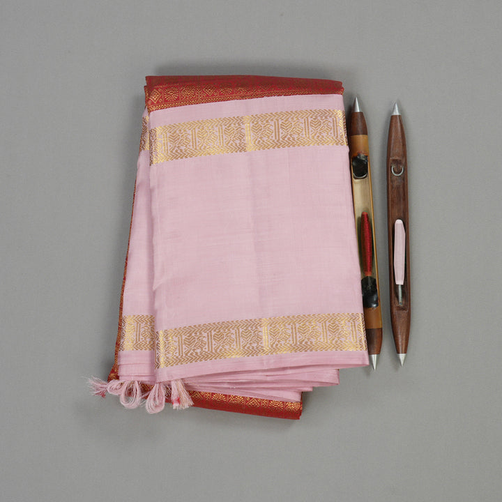 Hayagrivas Handloom Kanjivaram Silk Saree in Red KBD1981B8-1