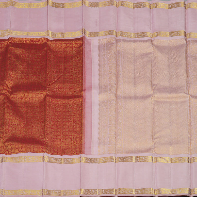 Hayagrivas Handloom Kanjivaram Silk Saree in Red KBD1981B8-1