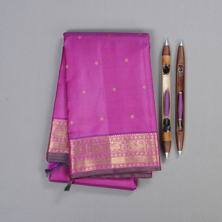 Hayagrivas Purple Handloom Kanjivaram Silk Saree KBD1984B1-1