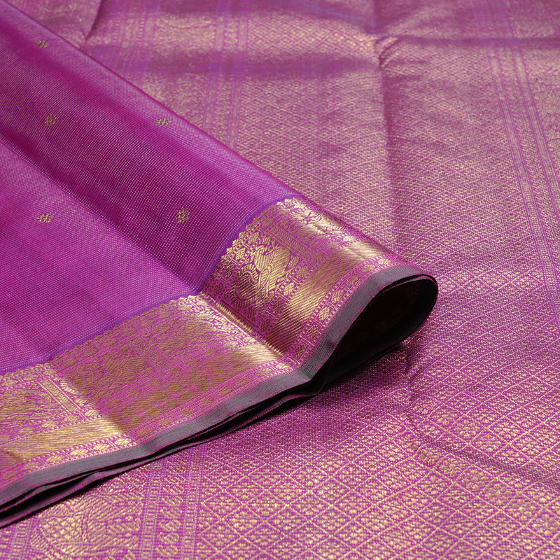 Hayagrivas Purple Handloom Kanjivaram Silk Saree KBD1984B1-1