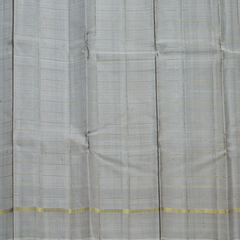 Hayagrivas Black Handloom Kanjivaram Silk Saree with Grey Border KBD1988B1-2