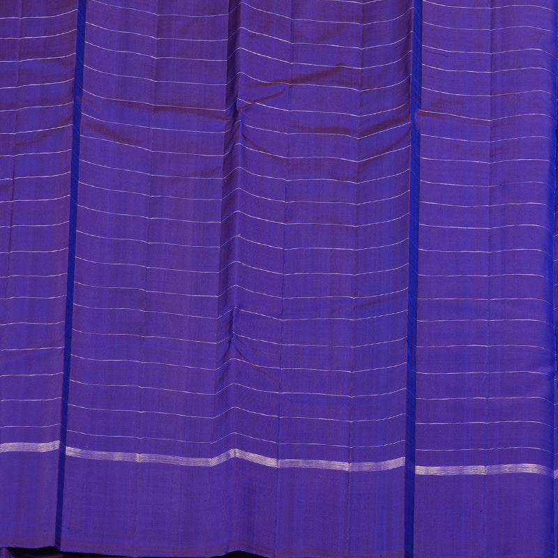 Hayagrivas Handloom Kanjivaram Silk Saree in Majestic Peacock blue KBD1988B1-5