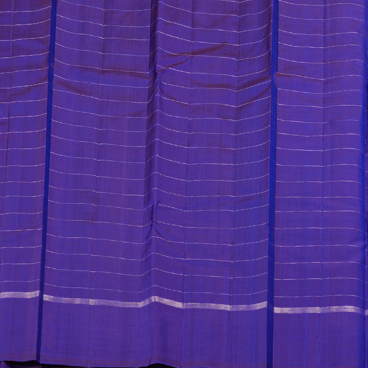 Hayagrivas Handloom Kanjivaram Silk Saree in Majestic Peacock blue KBD1988B1-5