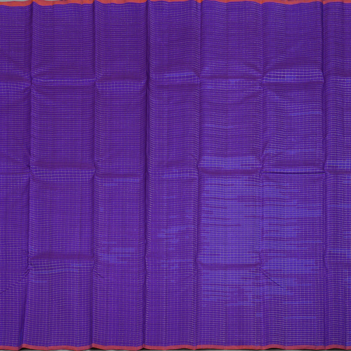 Hayagrivas Handloom Purplish-Blue Kanjivaram Silk Saree KBD1988B3-2