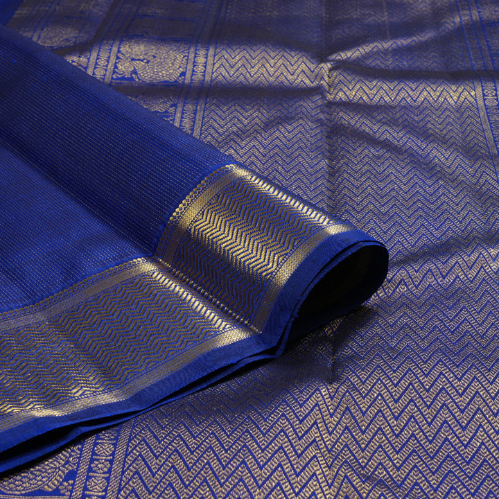 Hayagrivas Blue Handloom Kanjivaram Silk Saree KBD1995B2-1
