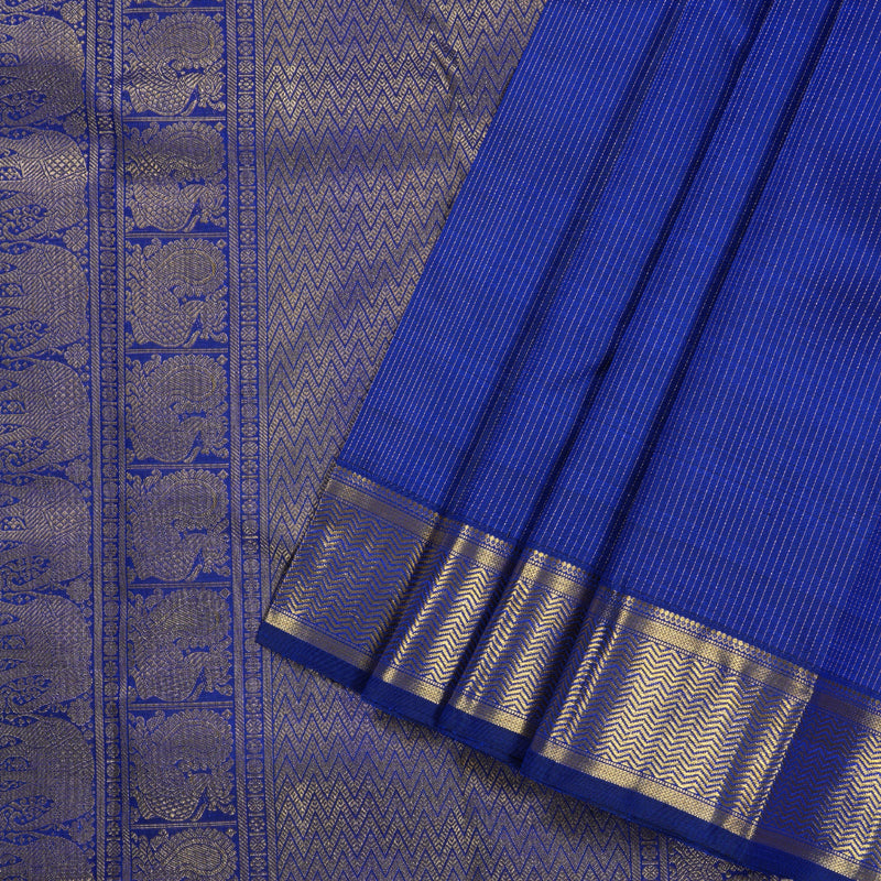 Hayagrivas Blue Handloom Kanjivaram Silk Saree KBD1995B2-1