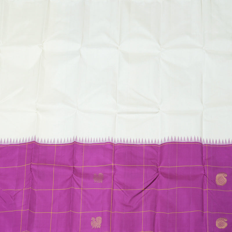 Hayagrivas Handloom Kanjivaram Silk Saree in Graceful Half White KBD1998B1-2