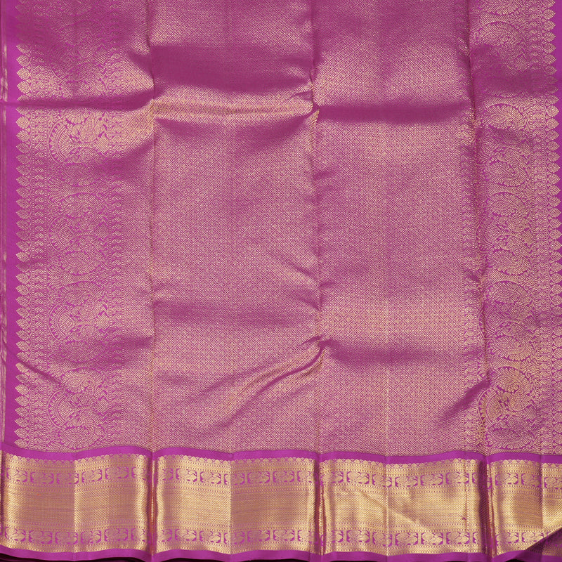 Hayagrivas Handloom Kanjivaram Silk Saree in Lustrous Mustard KBD1999B3-1