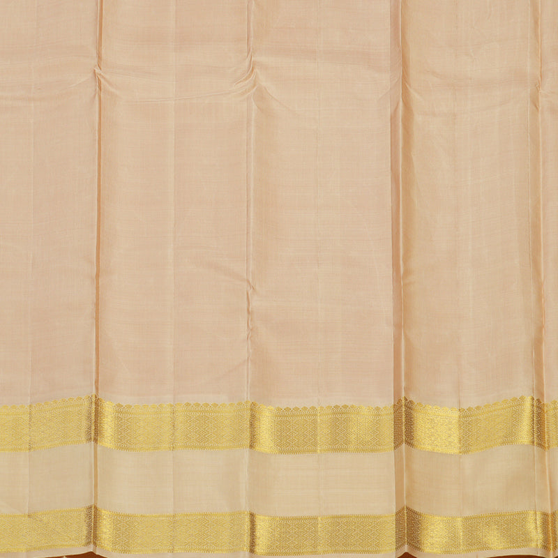 Hayagrivas Handloom Pure Kanjivaram Silk Saree in Enchanting Orangish Pink KBD2000D5-1
