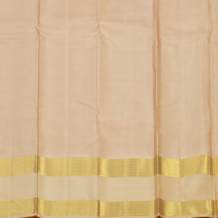 Hayagrivas Handloom Pure Kanjivaram Silk Saree in Enchanting Orangish Pink KBD2000D5-1