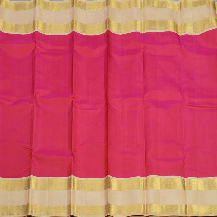Hayagrivas Handloom Pure Kanjivaram Silk Saree in Enchanting Orangish Pink KBD2000D5-1