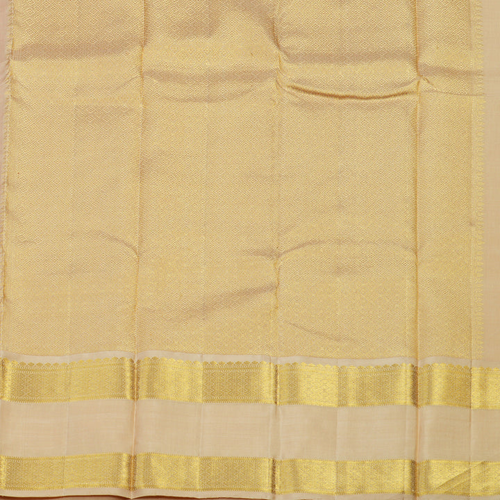 Hayagrivas Handloom Pure Kanjivaram Silk Saree in Enchanting Orangish Pink KBD2000D5-1